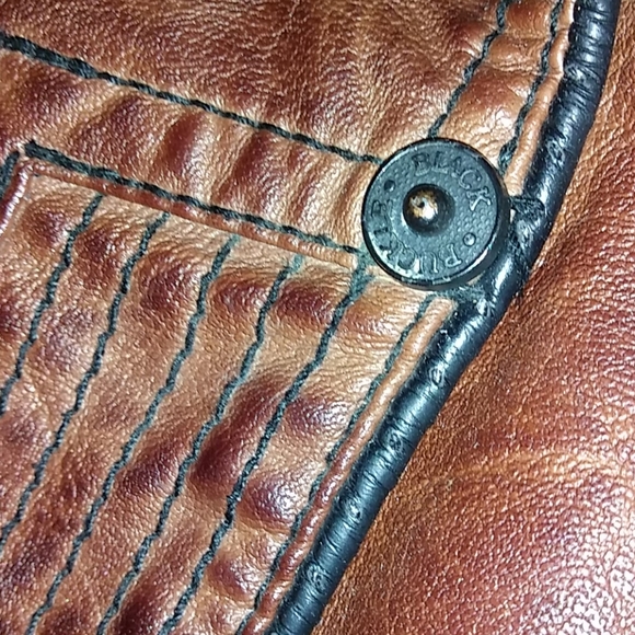 Buckle Black Faux Leather Jacket. - Picture 10 of 10